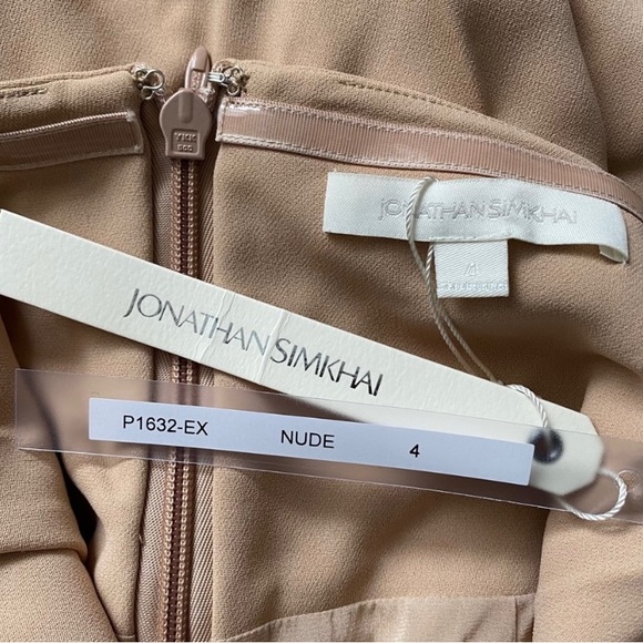 NWT Jonathan Simkhai FW 2016 Nude Fringe Strapless Dress - Picture 7 of 7